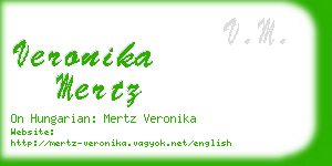 veronika mertz business card